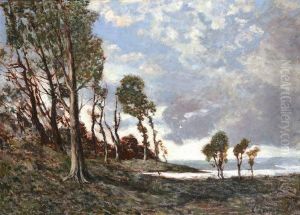 Coup De Vent, Environs De Menton by Henri-Joseph Harpignies