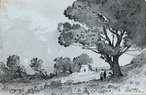 Paysage Aux Environs De Menton