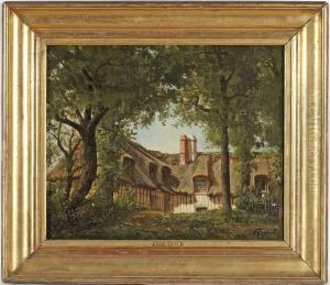 Chaumiere Huile Sur Toile Chaumiere Huile Sur Toile