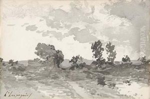 Chemin Et Arbres by Henri-Joseph Harpignies