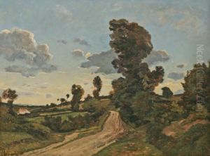 Chemin Dans La Campagne, Effet De Ciel by Henri-Joseph Harpignies