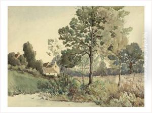 Chaumiere Au Milieu Des Arbres by Henri-Joseph Harpignies
