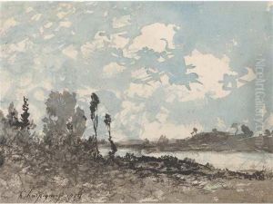 Bord De Riviere by Henri-Joseph Harpignies