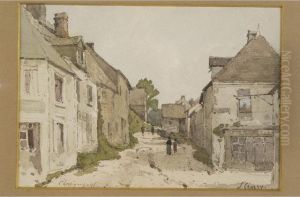 Henri Harpignies (1819 - 1916).
"saint Cenery". Aquarelle Signee En Bas A Gauche Et Situee. 17 by Henri-Joseph Harpignies