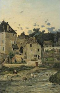 Les Bords De L'aumance A 
Herisson [ ; By The Aumance River, Herisson ; Oil On Canvas ; Signed And
 Dated 1872. Authenticated By Mrs Hellebranth.]