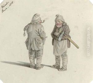 Workers conversing by Gottfried Mind or Mindt
