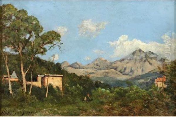Personnages Dans Lescollines De L'arriere Pays De Menton - view 1