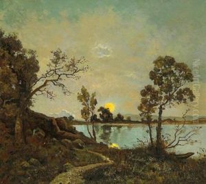 Abendliche Fluslandschaft