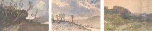 Quatre Paysages by Henri-Joseph Harpignies