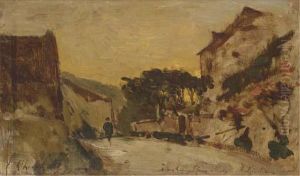 L'entree Du Village by Henri-Joseph Harpignies