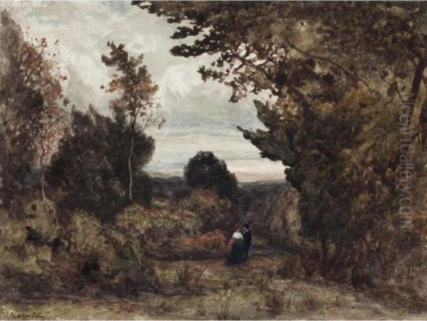 Figures In A Woodland - view 1