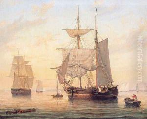 Taking in Sails at Sunset by Mary Blood Mellen