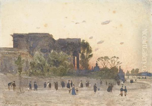 Vue De L'assemblee Nationale A Paris, Des Figures Au Premierplan - view 1