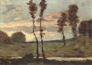 Paysage Au Couche De Soleil by Henri-Joseph Harpignies