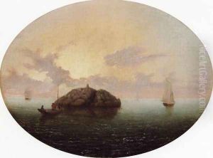 Ships off Halfway Rock by Mary Blood Mellen