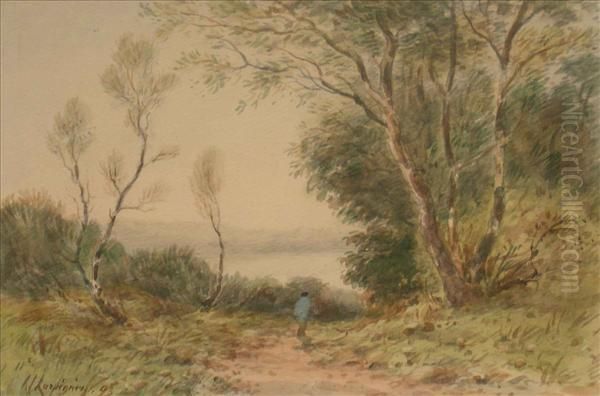 Harpignies, A Figure On A Path - view 1