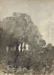 Un Paysage Avec Des Arbres by Henri-Joseph Harpignies