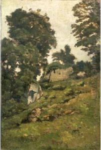 Les Rochers A Clisson by Henri-Joseph Harpignies