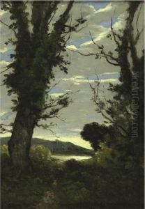 A Wooded Landscape by Henri-Joseph Harpignies