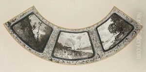 The Loire At Gien; The Loire At Bonny And Another by Henri-Joseph Harpignies