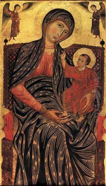 Virgin and Child Enthroned with Two Angels 1270s - view 1