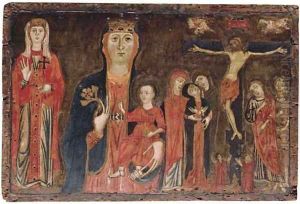 The Madonna and Child flanked by Ecclesia and The Crucifixion by Master of Magdalen