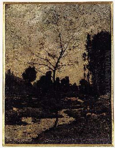 Les Ruines D'herissau Au Crepuscule, Circa 1876 - view 1