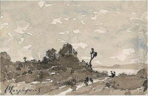 Landscape With A Distant View Of The Sea by Henri-Joseph Harpignies