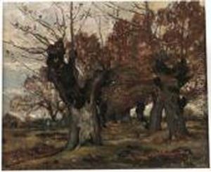 Saules Dans Un Paysage by Henri-Joseph Harpignies