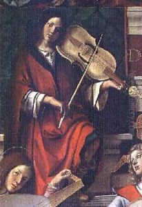 Madonna and Child with St Andrew St Monica and St Ursula by Bartolomeo Montagna