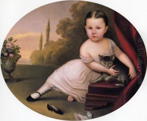 Young Girl with Cat by Nicola Marschall