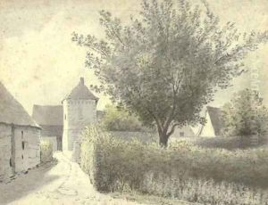 Entrance to Mr Tredwell's Garden, St. Toles, Oxford by John Baptist Malchair