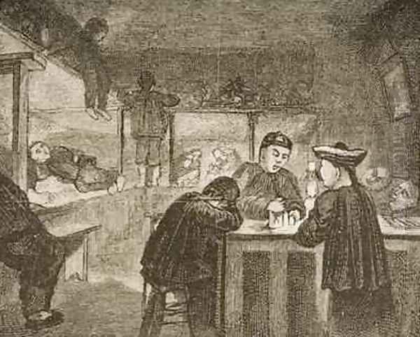 A Chinese Opium den in San Francisco during the 1870s 1880 - view 1