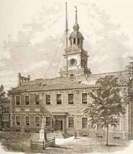 County Court House or Independence Hall Philadelphia Pennsylvania 1880 by Reverend Samuel Manning