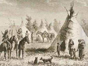 A Sioux Village 1880 by Reverend Samuel Manning