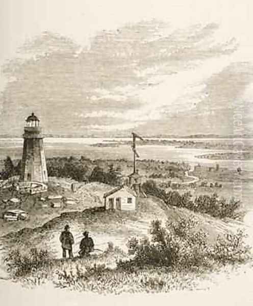 Sandy Hook New Jersey seen from the lighthouse in the 1870s 1880 - view 1