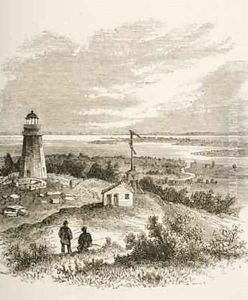 Sandy Hook New Jersey seen from the lighthouse in the 1870s 1880 by Reverend Samuel Manning