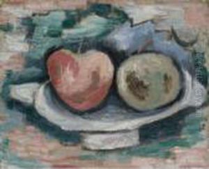 Apples On A Plate by Marsden Hartley