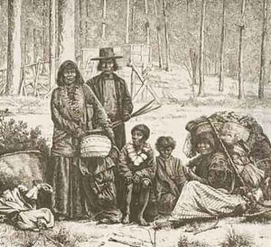 Native American family group west of the Rocky Mountains 1880 by Reverend Samuel Manning
