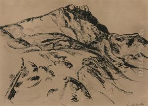 Mont Saint-victoire, Afternoon by Marsden Hartley