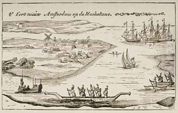 Fort and settlement of New Amsterdam on Manhattan Island in the 1620s 1880 - view 1