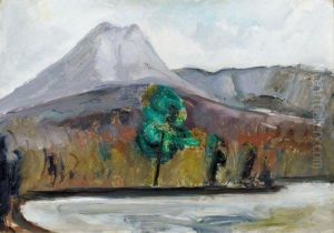 Trees By A Lake by Marsden Hartley