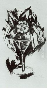 Flowers In A Goblet #2 (university Of Kansas 11) by Marsden Hartley