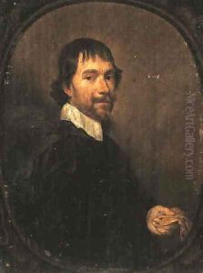A Portrait of a Man Holding a Glove by Jan Mytens