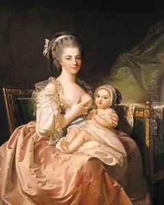 The Young Mother 1770-80 by Jean-Laurent Mosnier