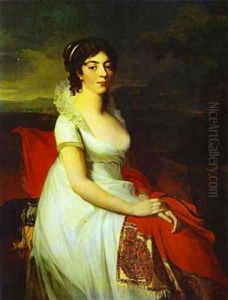 Portrait Of Countess Elisabeth Shakhovskaya The Russian by Jean-Laurent Mosnier