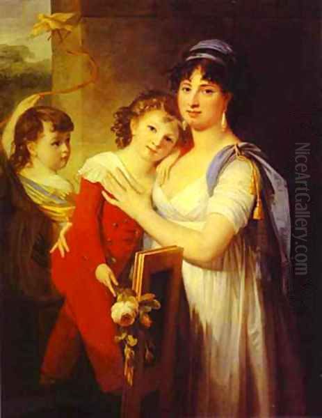 Portrait Of Anna Muravyova Apostol (1770s-1810) With Her Son Mathew (1793-1886) And Her Daughter Catherine (1794-1849) 1799 - view 1