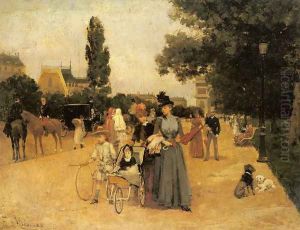 Avenue Foch with a View of the Arc de Triomphe by Francisco Miralles Galup