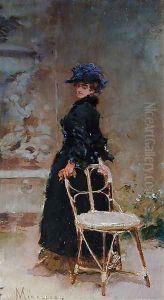 Lady in Interior by Francisco Miralles Galup