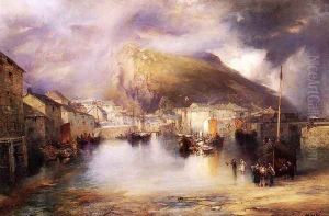 An English Fishing Village, Polperro, Cornwall by William Penn Morgan